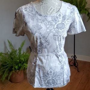 Jaanuu women's peplum scrub top